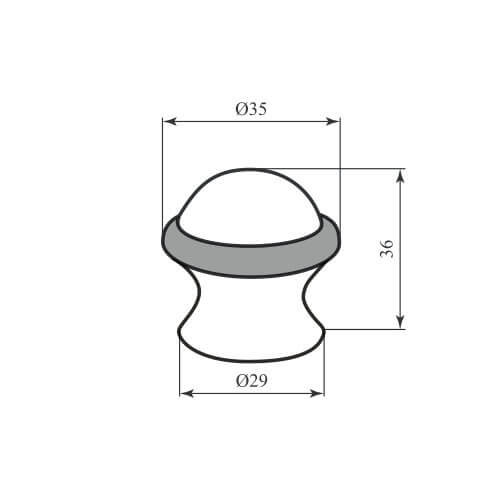 Стопор DS019-SB матовая латунь