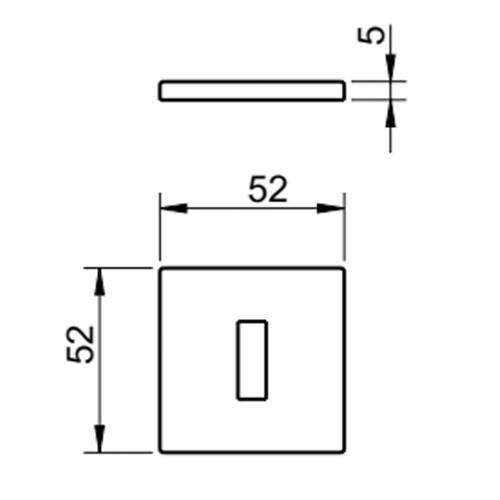 Накладка Tupai 4048 5SQ-142 прорезь никель