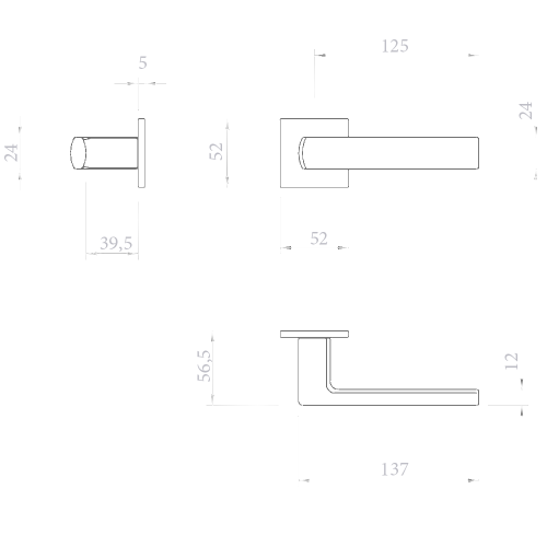 Ручка Tupai 4161 5S Q-153 черный R ф/з