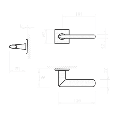 Ручка Tupai Eliptica 3098 5S Q-142 никель R ф/з