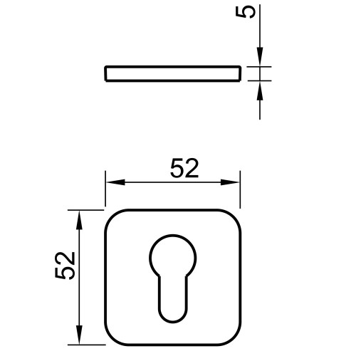 Накладка Tupai 6519 5SQRC-153 кл черный