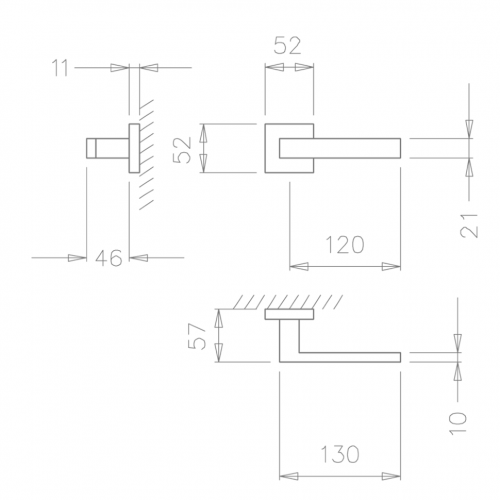 Ручка Tupai Square 2275 Q-153 черный R ф/з