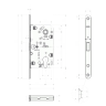 AGB Art. B061035034 Механизм Mediana Polaris под цилиндр мат хром 85мм