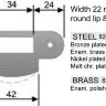 AGB Art. B010001322 Ответная планка к механизму совм. ант бронза с п/кр отб 8мм
