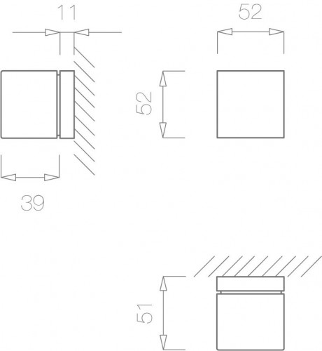 Ручка кноб Tupai 2734Q-142 никель R вж